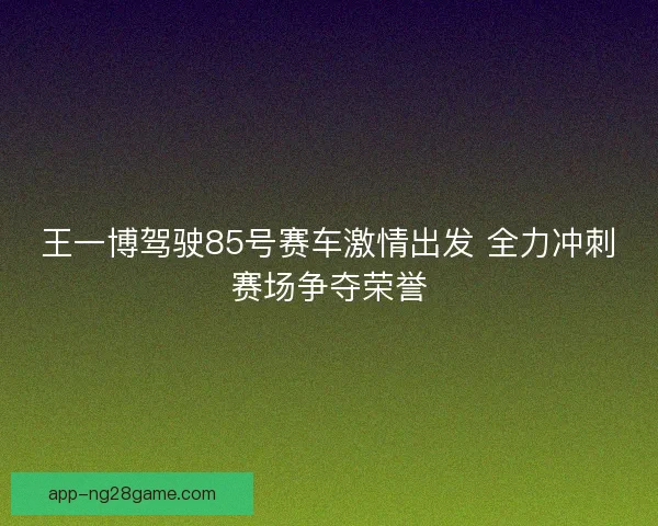 王一博驾驶85号赛车激情出发 全力冲刺赛场争夺荣誉