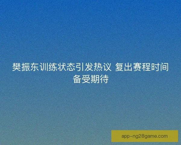 樊振东训练状态引发热议 复出赛程时间备受期待