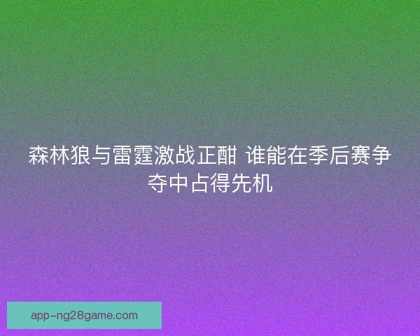 森林狼与雷霆激战正酣 谁能在季后赛争夺中占得先机