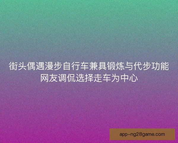街头偶遇漫步自行车兼具锻炼与代步功能网友调侃选择走车为中心